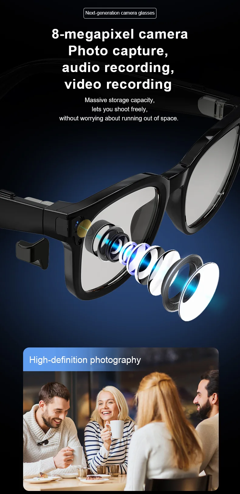 Scout One AI camera glasses — feature panel 8