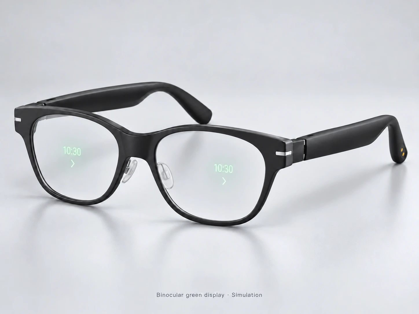 Cue Link binocular green HUD simulation based on supplied product references
